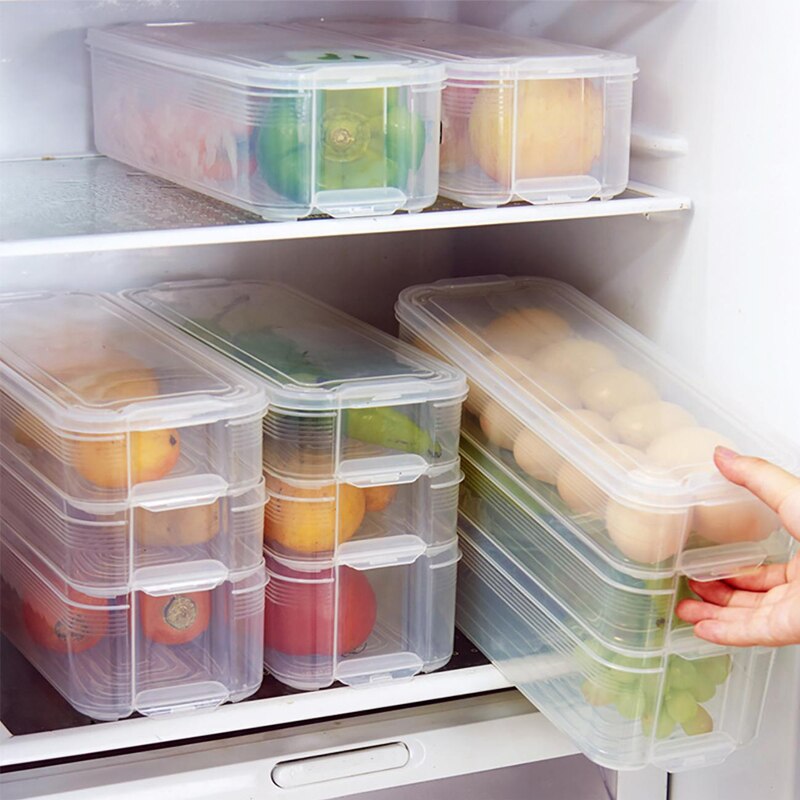 【happy one】Dreamburgh Multi-Layer Crisper Kitchen Storage Box Refrigerator Frozen Storage Household Storage Container Lid Box. 