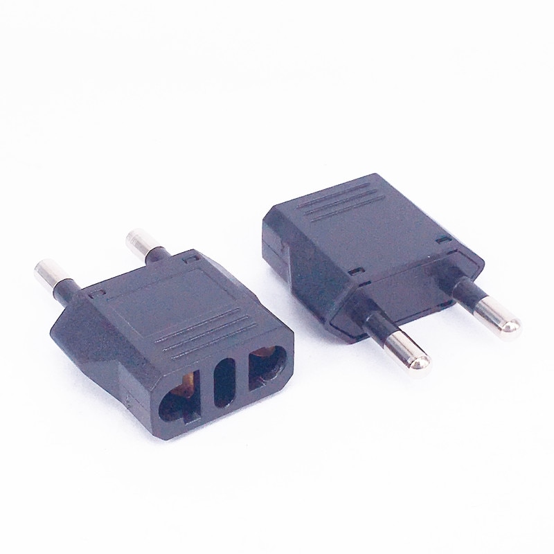 2PCS EU Euro Travel adapter,China Chinese US to EU Plug 4.8mm Jack Power Adapter Plug,IEC Type C Travel Adapter. 