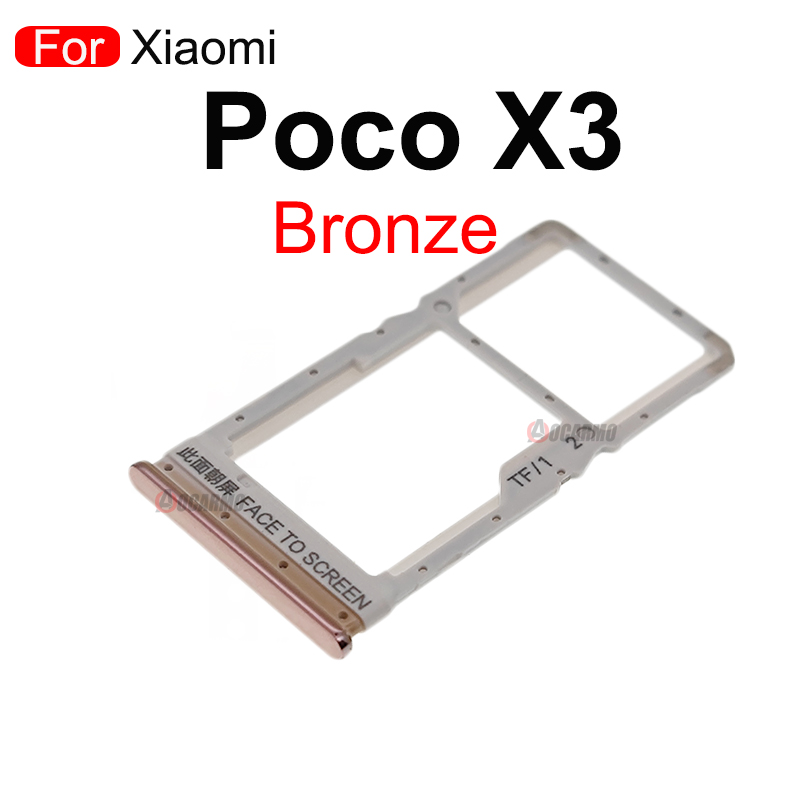 Xiaomi Poco X3/X3 Pro Sim Tray Micro SD Card Slot with Sim Ejector Pin Replacement Part. 