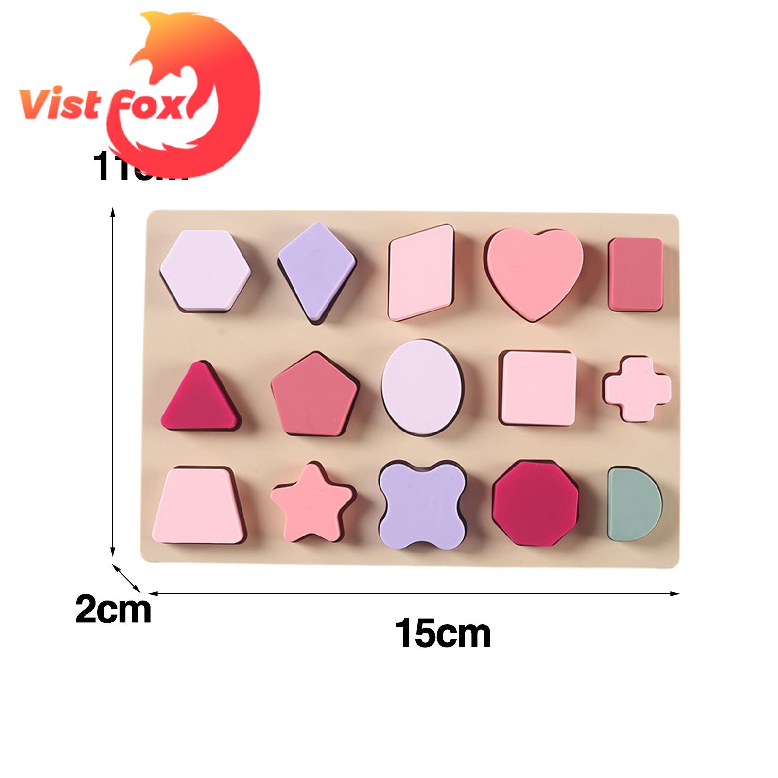 Geometric Shapes Toy Fun Educational Silicone Stacking Blocks Learn Shapes with 3d Puzzle Tower Toy Block Puzzle Stress Reliever. 