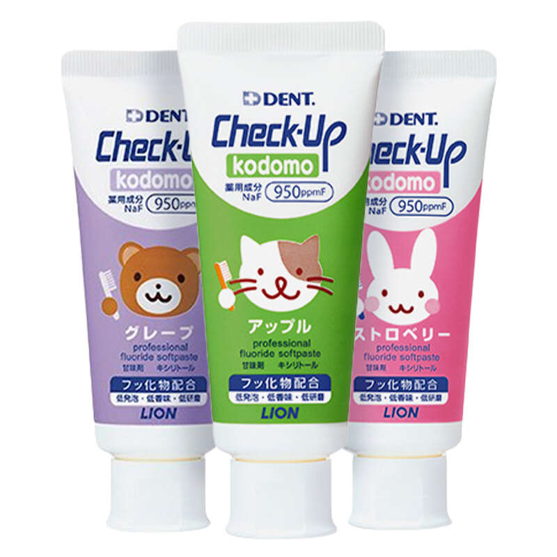Japanese Lion/King Check up Caries Kefei Children's Cleaning Teeth and Gingivals Baby Toothpaste 60g. 