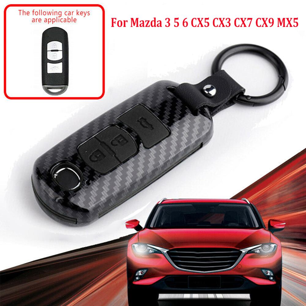 【DM bag factory Store】Hot Car Remote Key Fob Case Cober Matte Blue Black For 3 5 CX3 CX5 CX7 CX9 MX5 Key Case Cover CSV. 