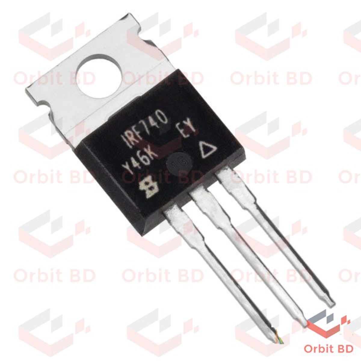 IRF740 MOSFET 400V 10A N-Channel Power MOSFET TO-220 Package THT 3 Pin Leas MOSFET Transistors