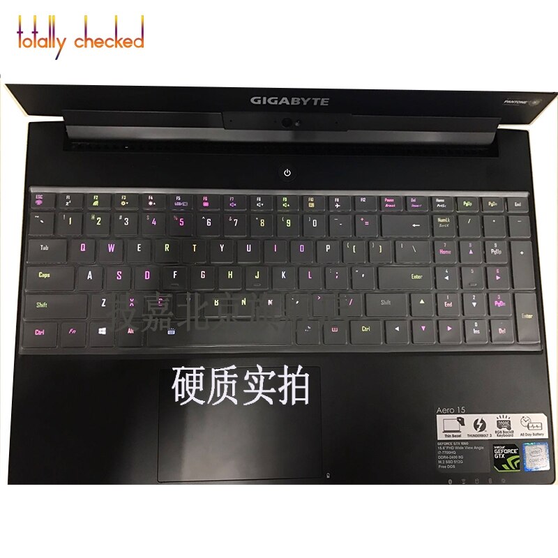 【happy one】For Gigabyte Aero 15 v8 v8-BK4 / Aero 15W 15W-BK4 15.6" 15 i7 GTX 1060 tpu laptop keyboard cover protector. 
