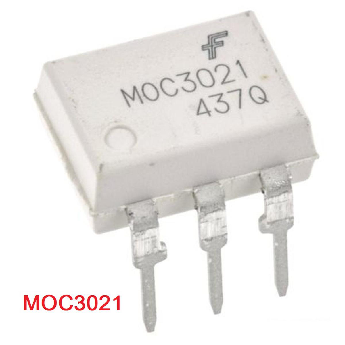 2Pcs MOC3021 MOC-3021 MOC 3021 Optocoupler Random Phase TRIAC Driven Optoisolator IC DIP 6 Pin Optocoupler For Electronics Parts