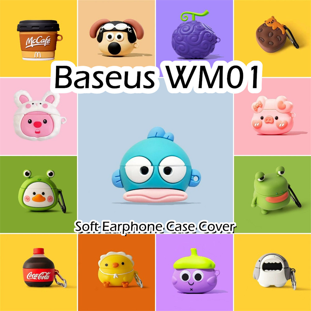 Original For Baseus WM01 cartoon Silicone Earphone Case Cover Shock resistant NO.1