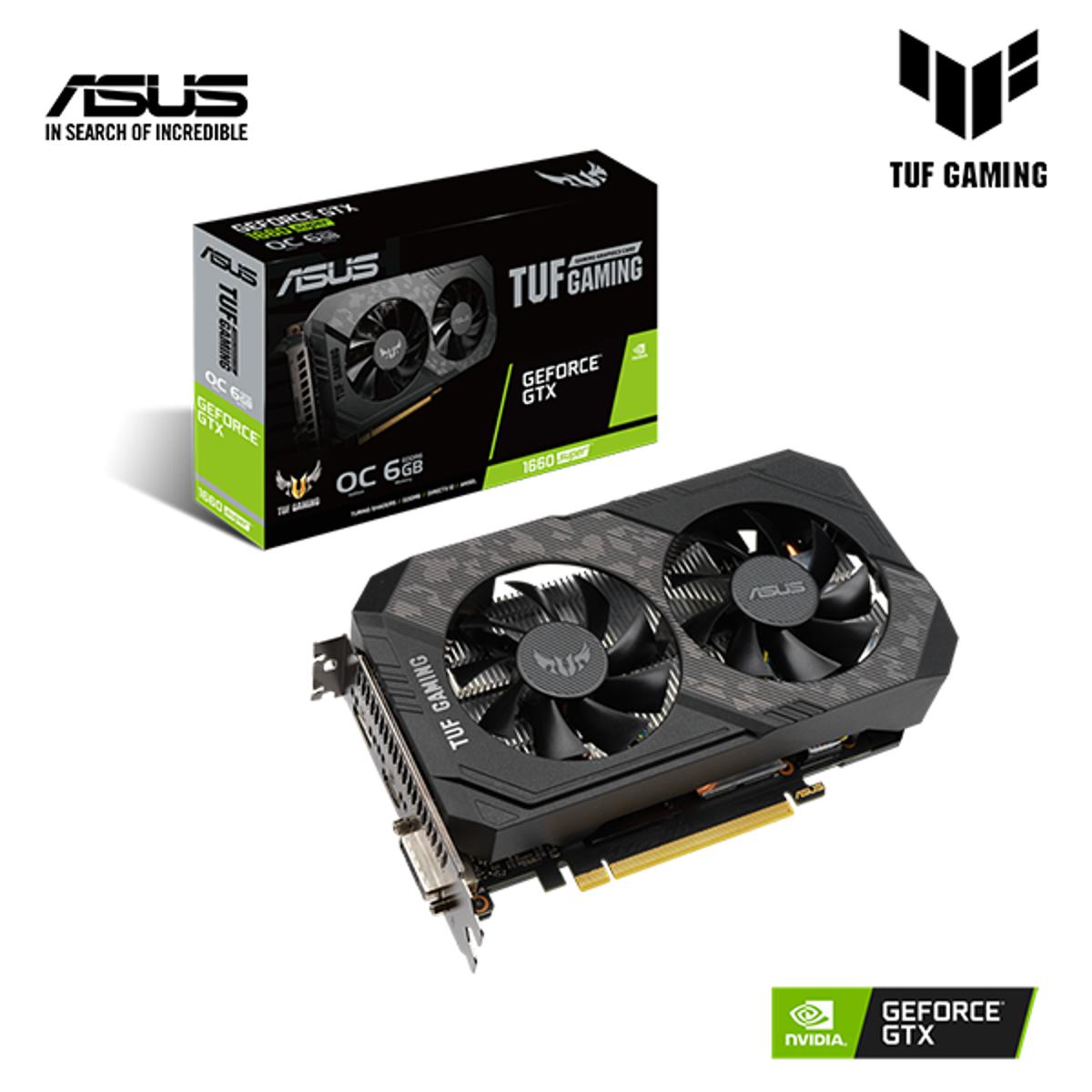 ASUS TUF Gaming GeForce GTX 1660 SUPER OC Edition 6GB GDDR6 Graphics Card
