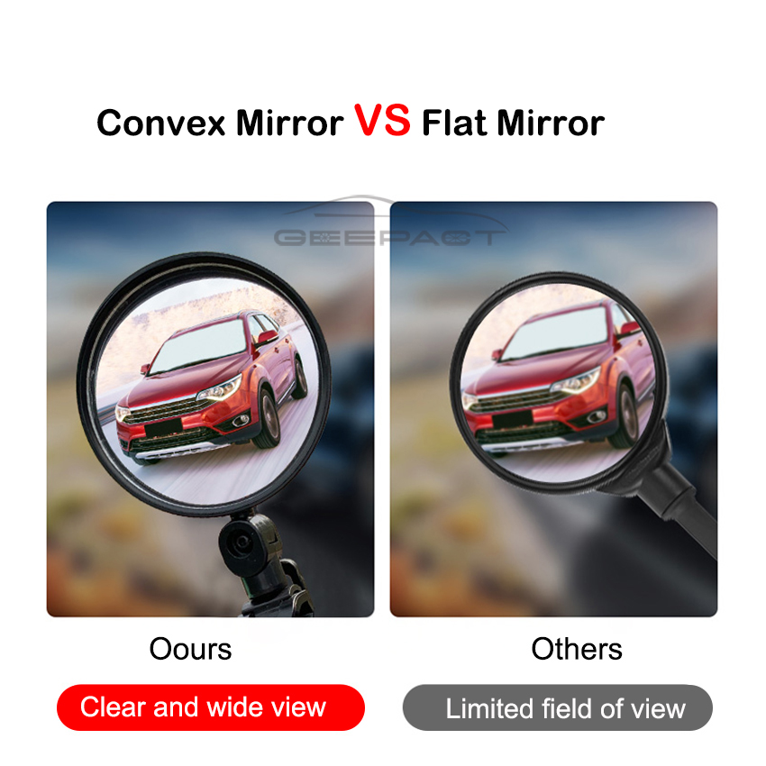 Geepact 2 PCS  Rearview Mirror Bicycle Mirror Handlebar Rearview Wide Angle 360°Rotate Looking Glass Universal Cycling  Rear View Mirror  for Bike MTB Electric Scooter Motorcycle. 