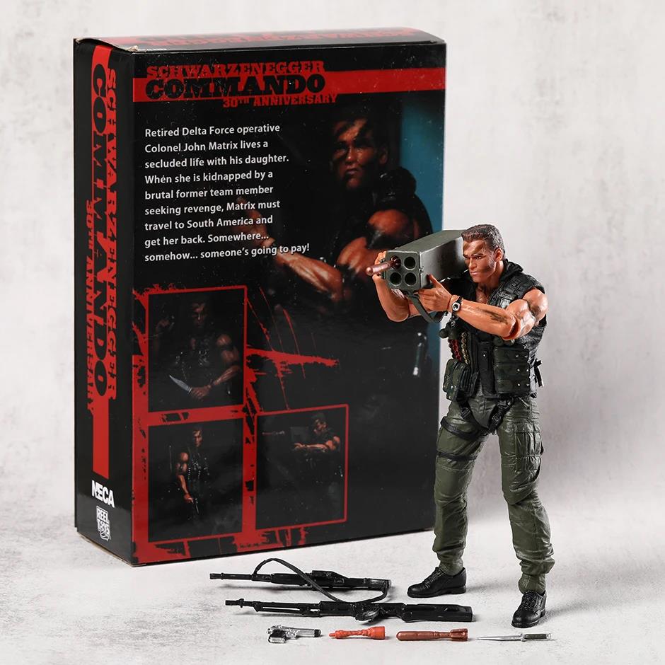 NECA Commando Schwarzenegger John Matrix Ultimate Action Figure Toy Collection Model. 