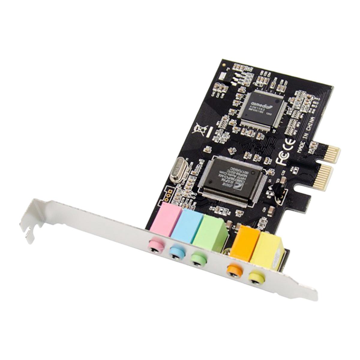 PCIe Sound Card PCI-E X1 CMI8738 Chip 32/64 Bit Sound Card Stereo 5.1 Channel Desktop Built-in Sound Card for PC