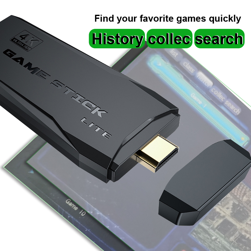 VILCORN 4k Game Stick HDMI-compatible Retro Video Game Console 64G 10000 games For PS1 GBA everdrive 2/4 Player Kid Xmas Gift. 