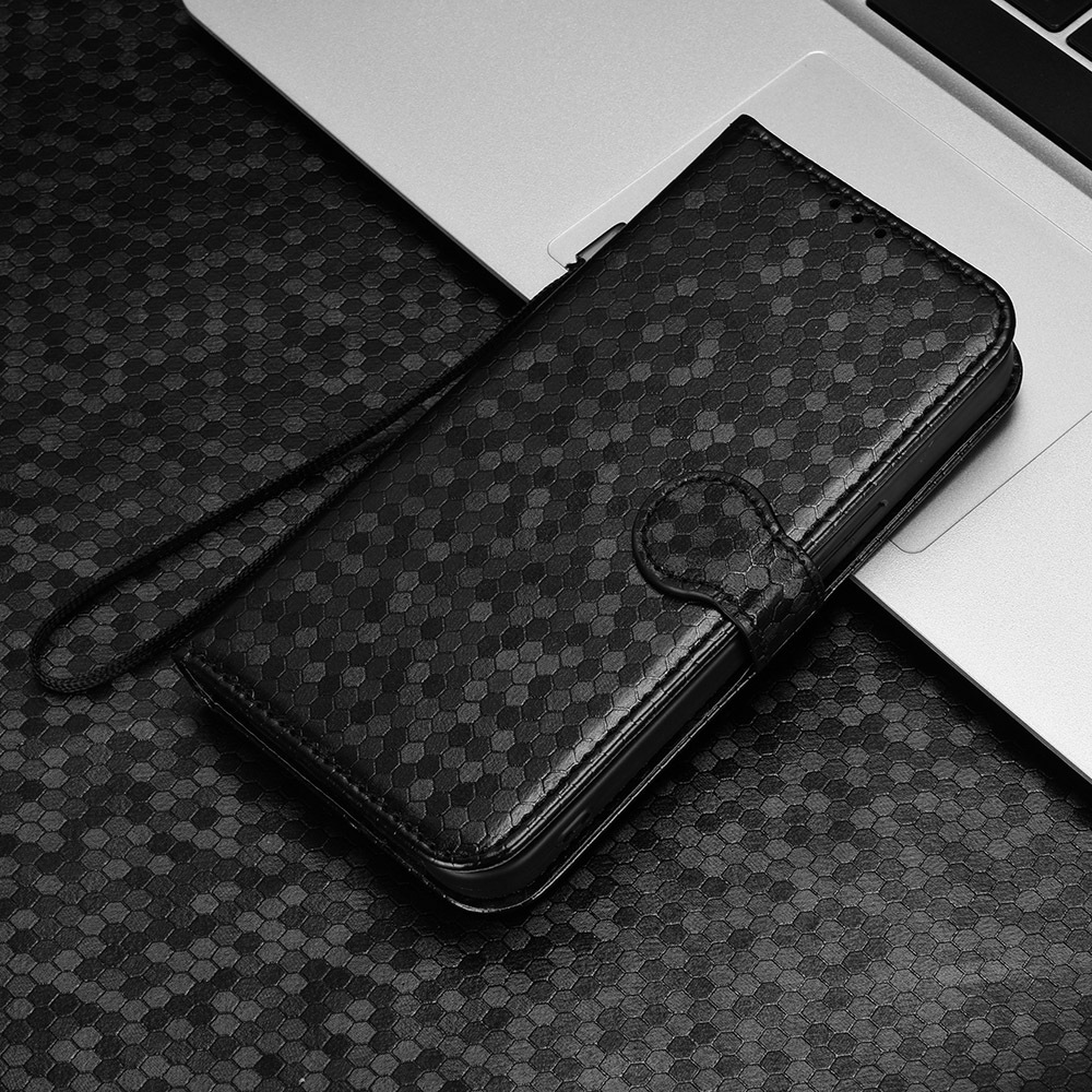 Suitable for Apple iPhone 12 mini Anti-Fall Bracket Business Mobile Phone Leather Case Snakeskin Polka Dot Flip Shell Cover