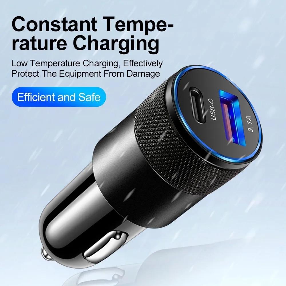 PD 20W 3.1A Type C USB Car Charger Fast Car Power Adapter For iPhone Xiaomi Redmi POCO Samsung Huawei Honor OPPO USB C Charger. 