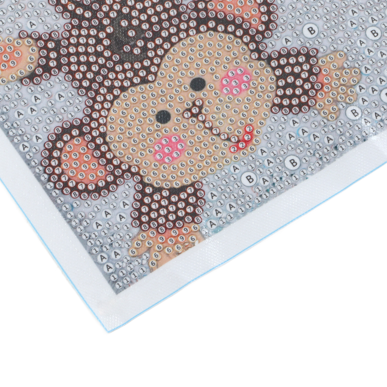 Rhinestone Painting Kit Shiny Cartoon Cute Monkey Pattern Simple Operation DIY 5D Art 17x17cm. 