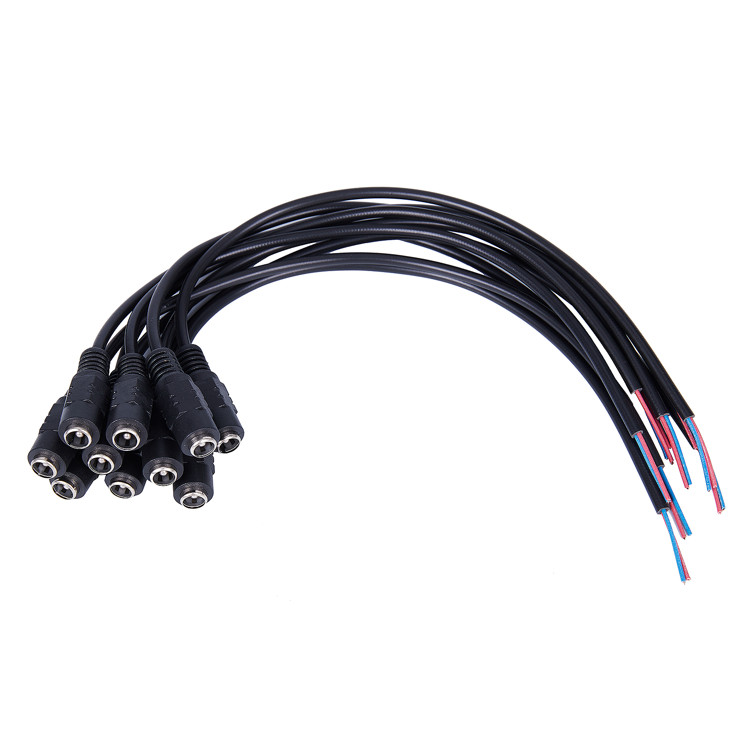 10pcs 12V DC Plug Female Connector Cable 5.5X2.1mm 15CM