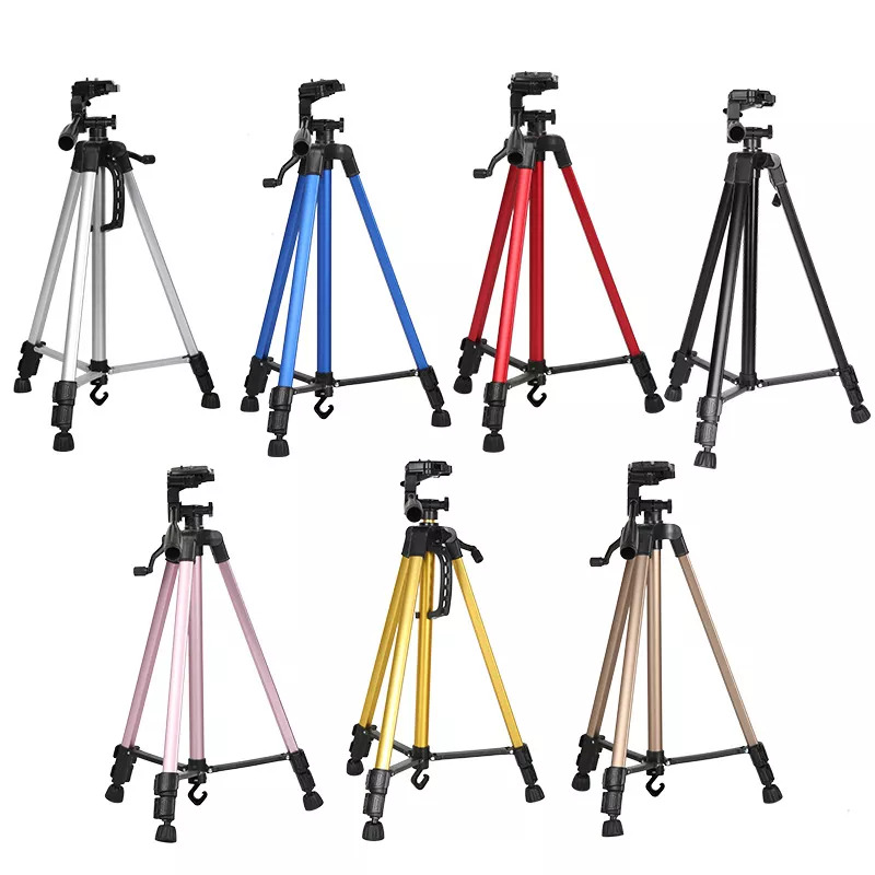 3366 professional and lightweight colorful tripod for camera and video made of aluminium alloy. 