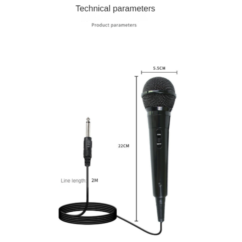 B12 Best karaoke Microphone with On and Off Switch Wired Karaoke Mic with 16.4ft XLR Electret Condenser Microphone for Singing. 
