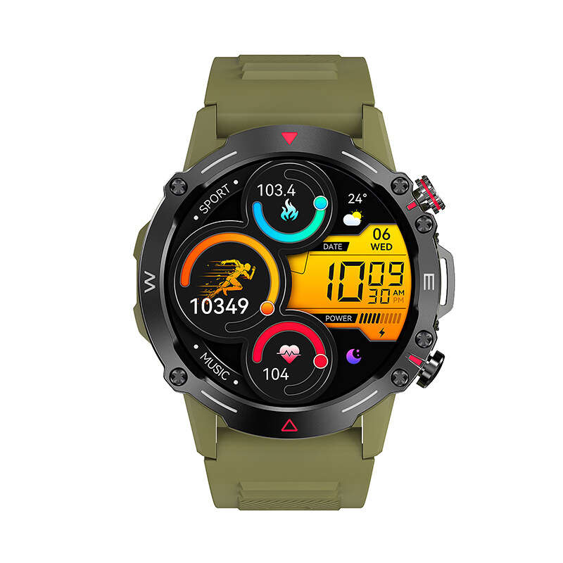 New HK87 Bluetooth Call with Three Defense Custom Dial, Heart Rate, Blood Pressure, Music Smart Watch. 