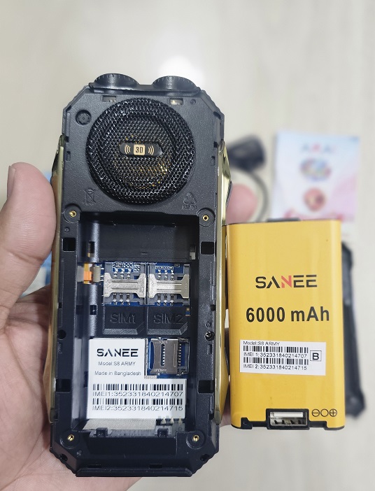 Sanee S8 Army Button Phone 6000mAh Dual Sim. 
