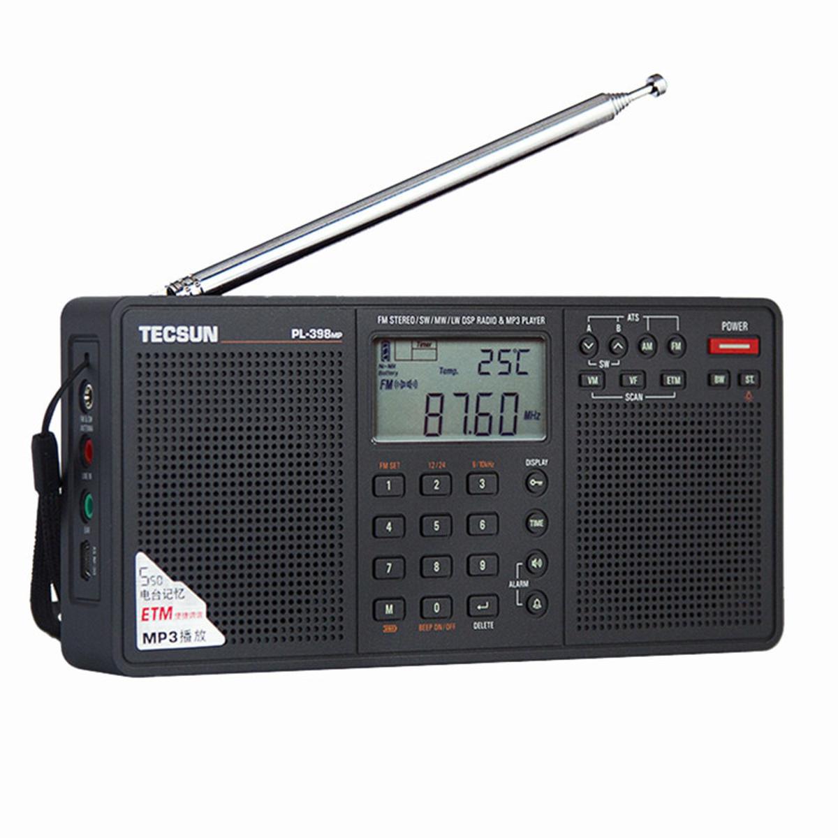 PL-398MP Stereo radio portatil AM FM Full Band Digital Tuning with ETM ATS DSP Dual Speakers Receiver MP3 Player