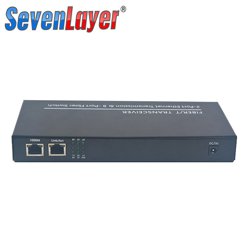Computer Ethernet Fiber Optical Switch 8 SC 2 1000M RJ45 Industrial Grade Gigabit Ethernet Switch Media Converter. 