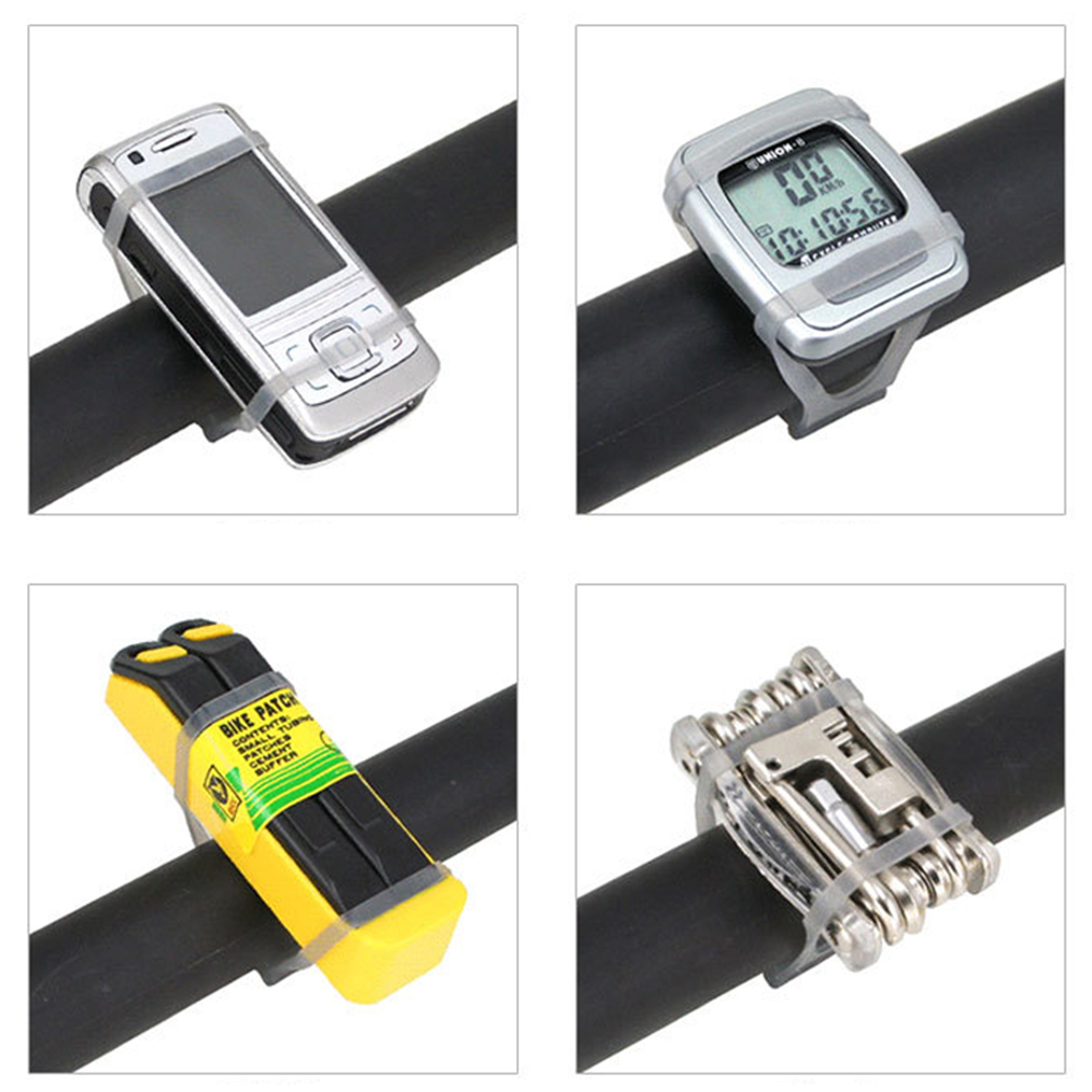 mountain bike high elastic silicone rubber band universal bicycle band tie light with multi-functional band. 