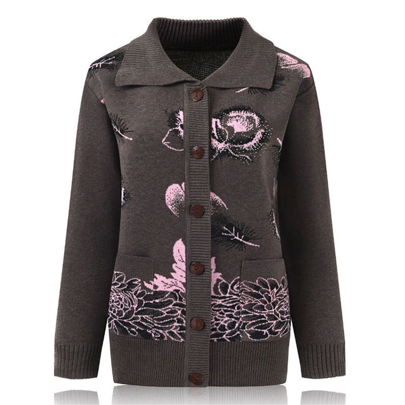 Knitwear Sweaters For Elderly Ladies Buy Fashion Printed Middle