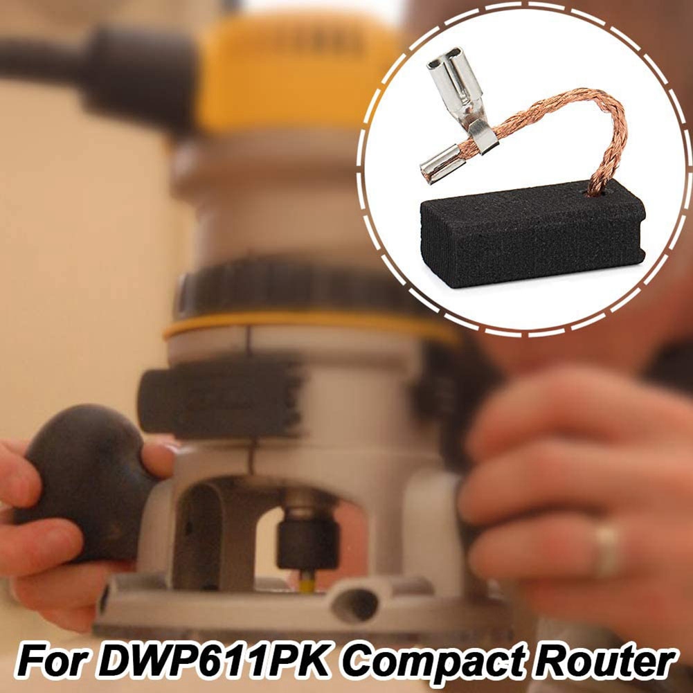 4PCS Carbon Brush Compatible for Dewalt DWP611 Porter Cable 450 Router, Replacement for DWP611PK, A27343 (6X9X19.5 mm). 
