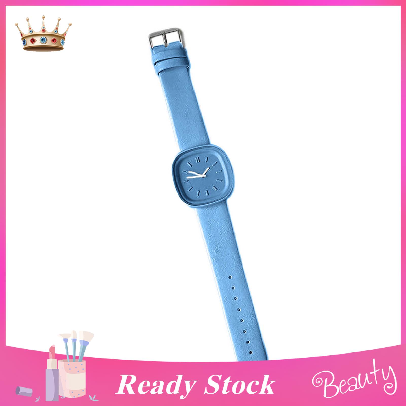 (New) trendygirl fashion watch square dial faux leather strap quartz watch