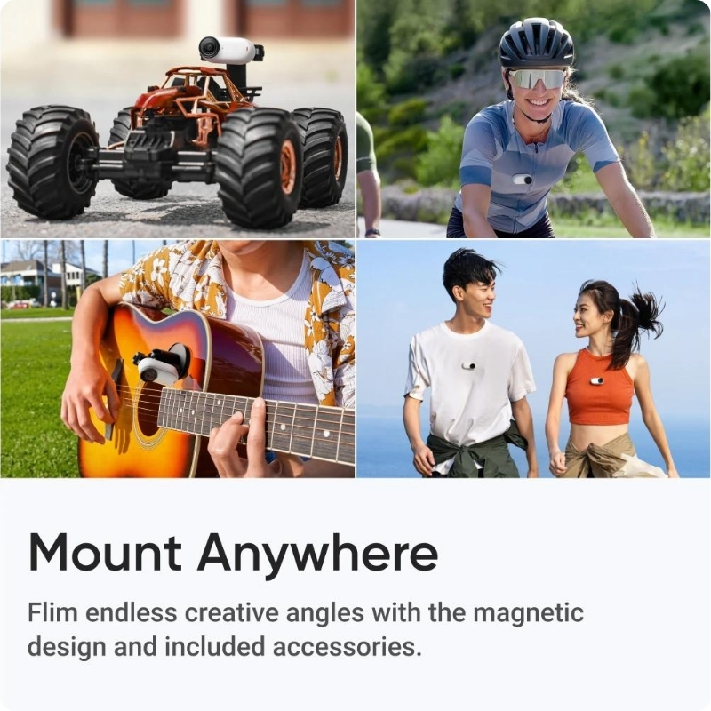 Insta360 GO 3S Tiny 4K Action Camera Black White 39g 64G 128G 1270mAh Battery Action Pod AI Editing Waterproof FlowState GO3S. 