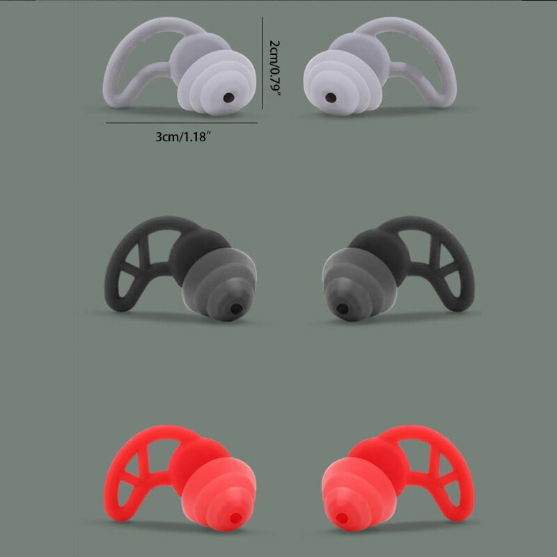 B0KA 1 Set Noise Cancelling Sound Blocking Reduction Earplugs for Swimming Snoring Airplanes Studying Work 40dB SNR. 