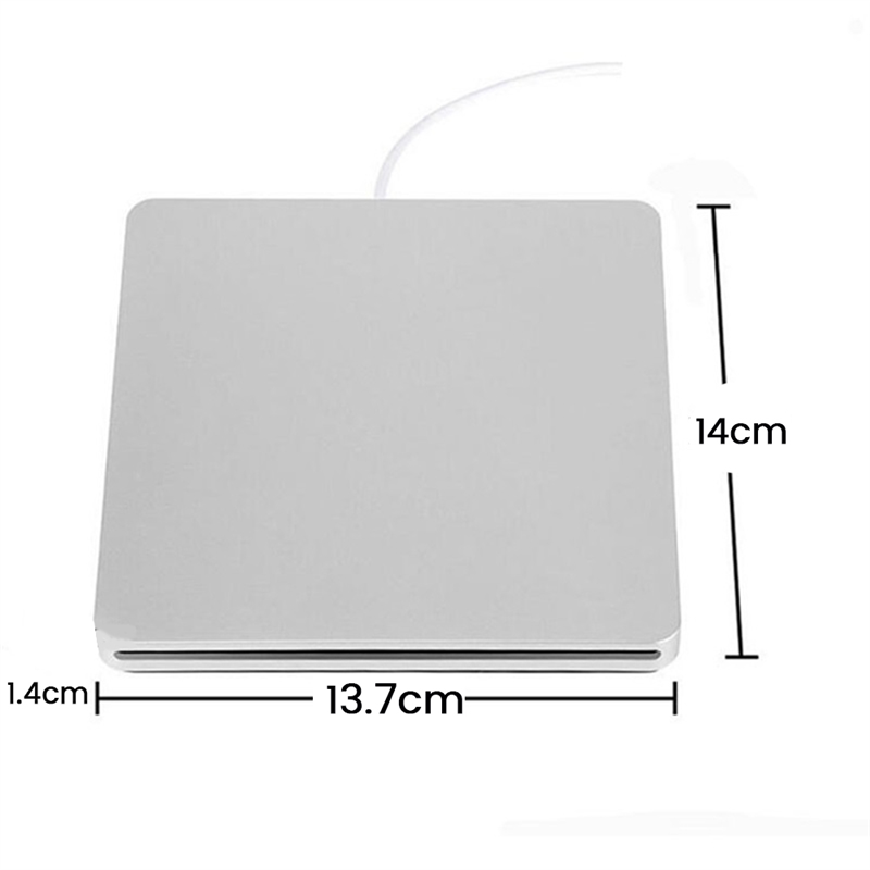 External DVD Drive USB 2.0 Portable DVD Drive DVD Burner for Laptop Macbook Pro Air Windows 7/8/10 Silver. 