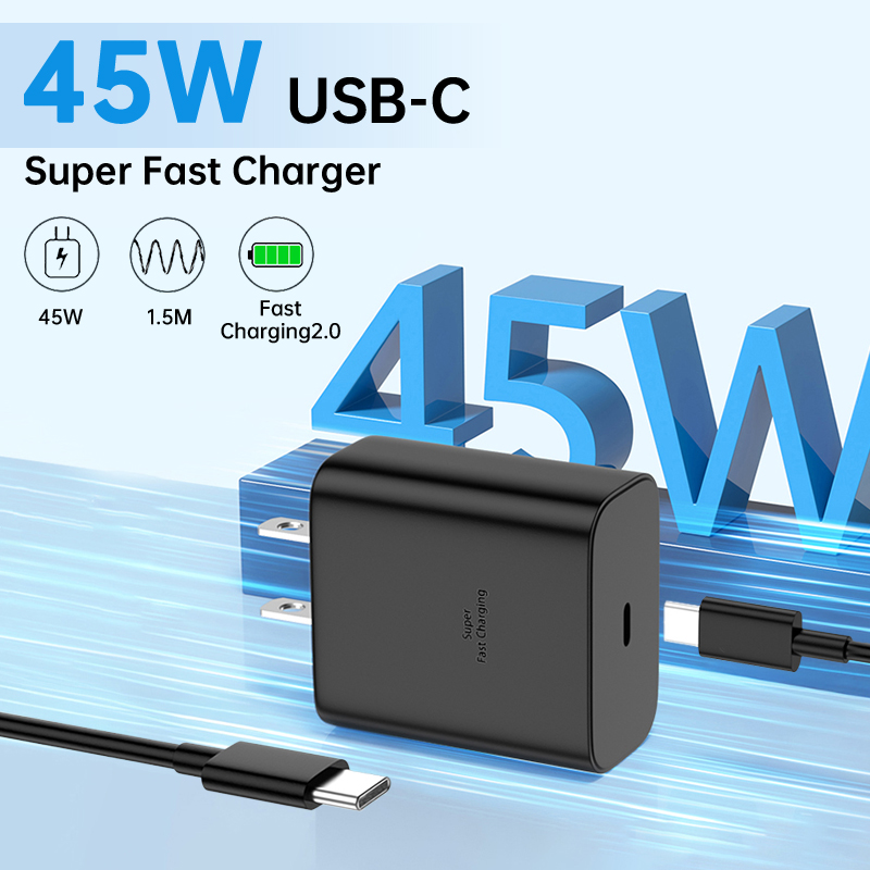 For Samsung Usb C Fast Charger 45w for Galaxy Z Fold Flip 6 A55 A15 S24 S23 S22 Ultra S10 S24 S23 Plus Note 10 Plus Tab Adapter. 