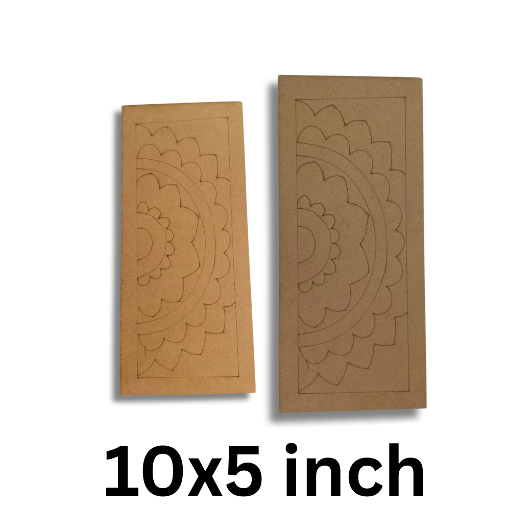 Mandala Round Cut Out 1 pic Marked Wooden MDF Boards Art and Craft Painting Cutout DIY Work Work Home, Decor Artistic (10x5 Inch). 