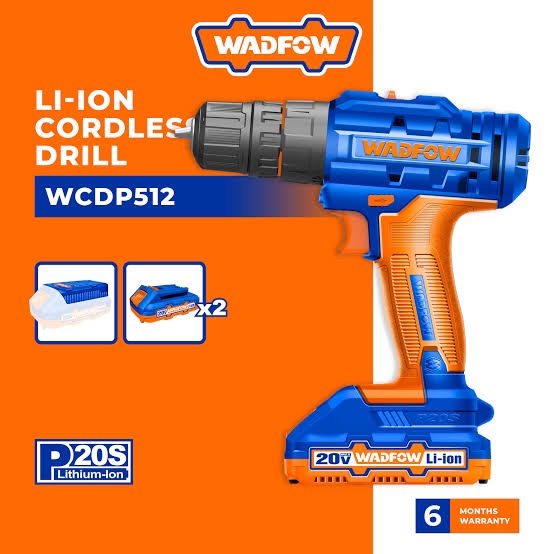 Lithium-ion cordless drill  20V  WADFOW-WCDP512