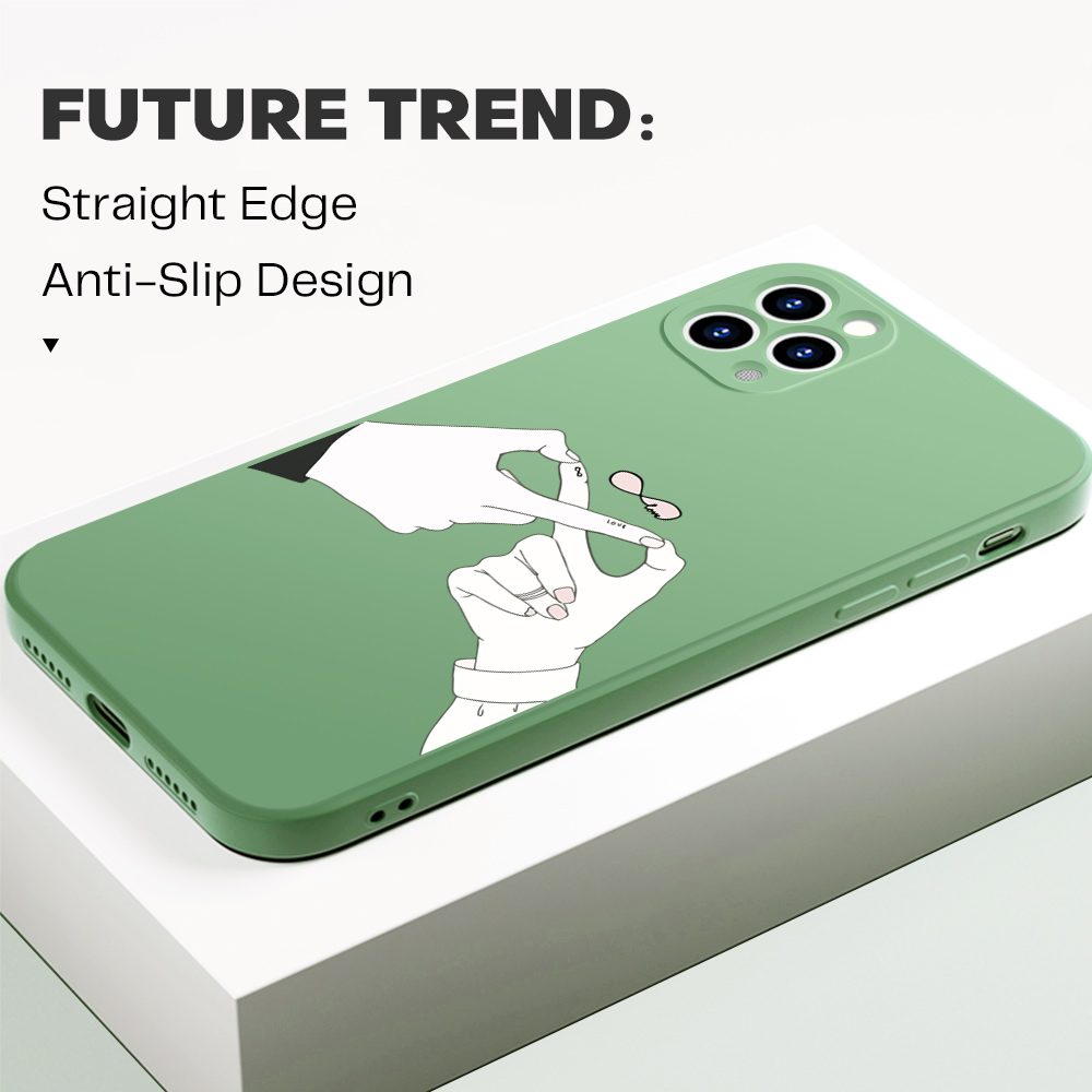 ZeroQiQi for Realme 7I/Realme C17 Back Cover Mobius Ring Ultra Thin Soft Luxury Square Multicolor Liquid Silicone Phone Case. 