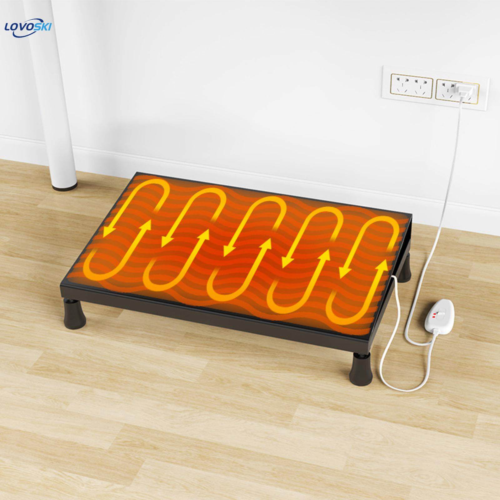 Under Desk Footrest with 6 Adjustable Heights for Home Office Computer Desk Heated Foot Stool. 