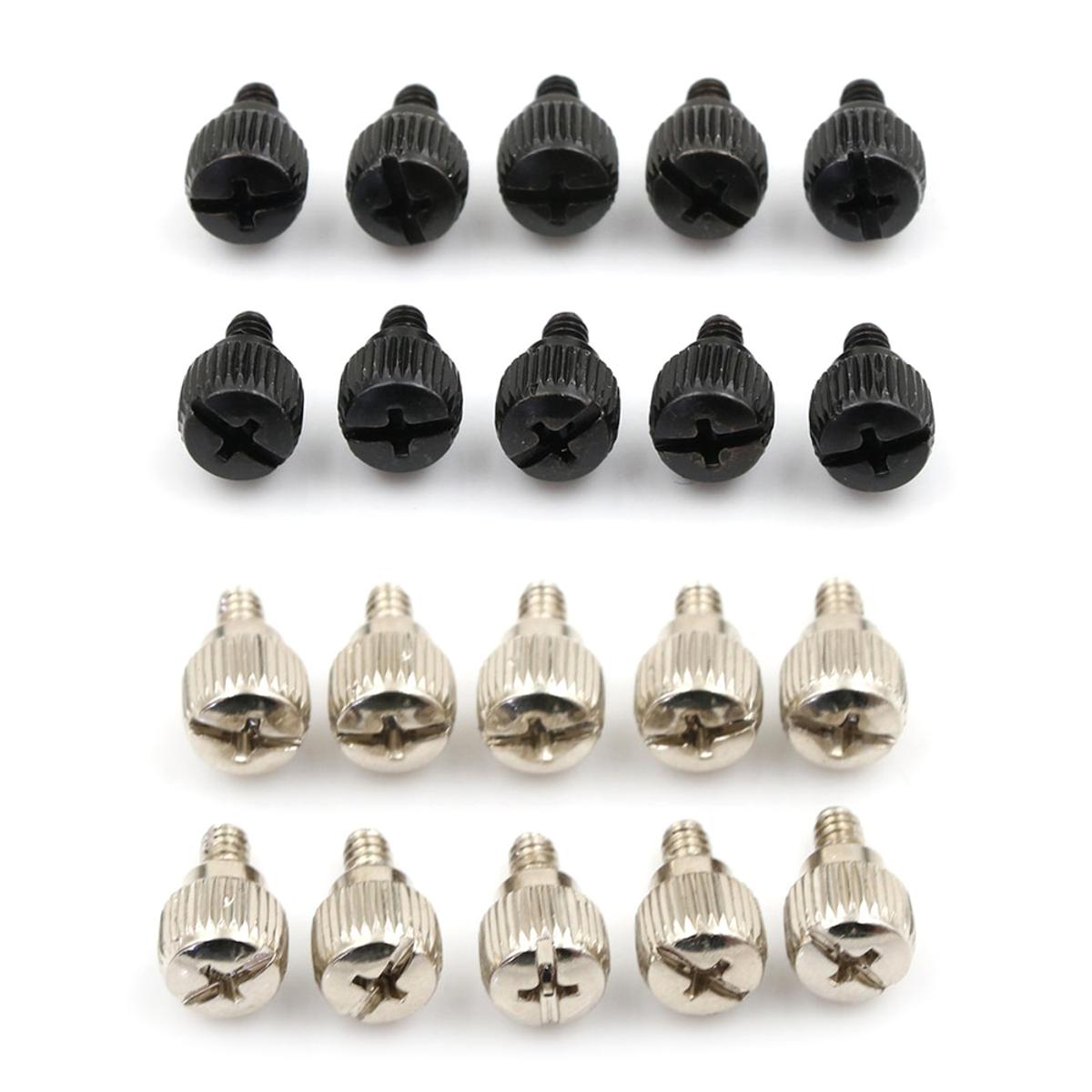 10pcs Computer Case Screws Black Or Nickel Computer Case Screw Hand en Thumb Screw Overall Size 14 x 9mm