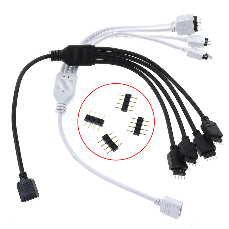 4 Pin RGB Led Connector Cable 1 to 3 RGB 4 Pin LED Extension Splitter Cable Encounter. 