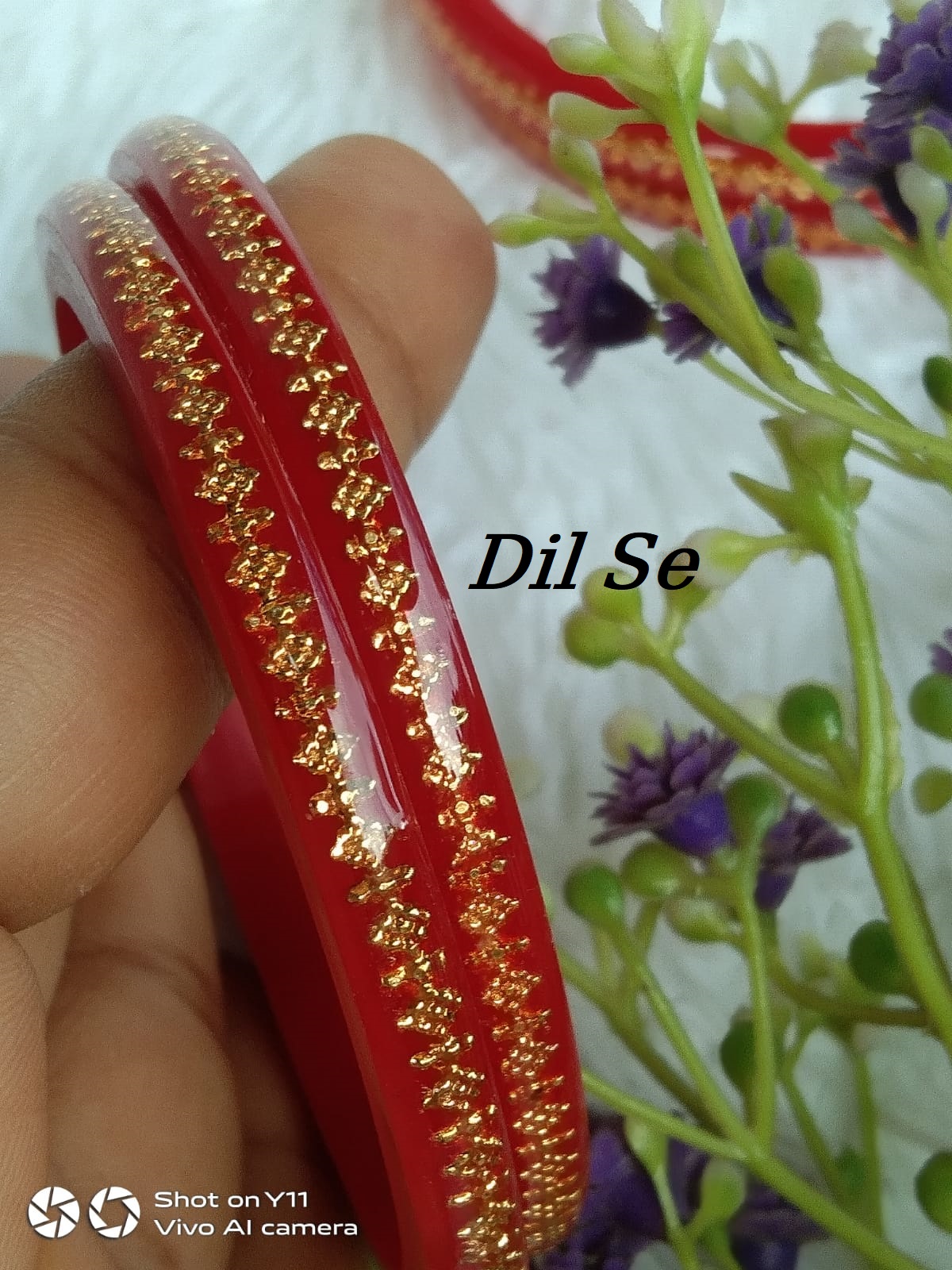 Exclusive Transparent Printed Red Bangles churi-bracelate - 2pcs. It's For Smart Women & Girls, For Party. 