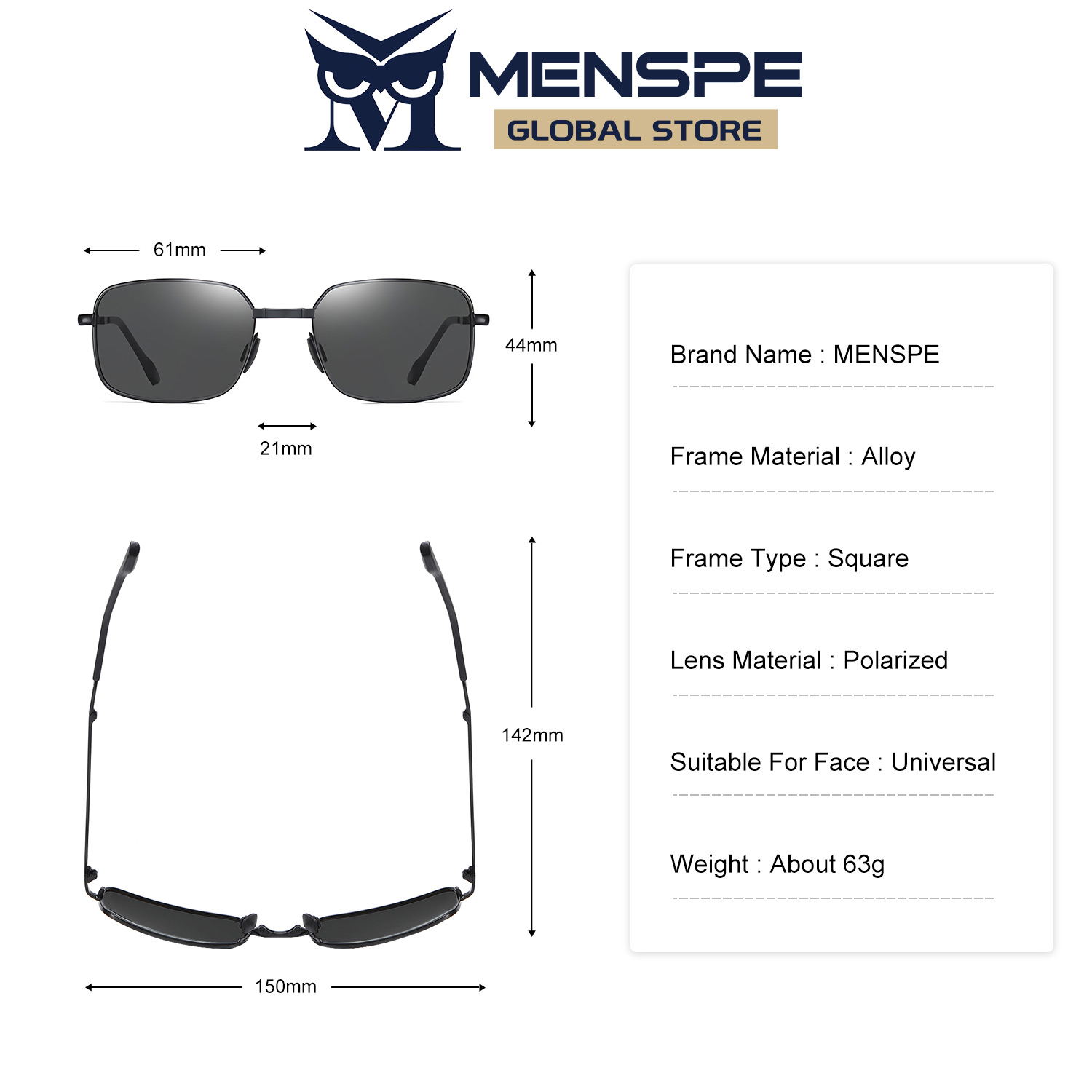 MENSPE Photochromic Sunglasses Foldable Men Women Polarized Chameleon Glasses Driving Goggles Anti-glare Sun Glasses Night Vision Lens UV Protection Chic Retro Sun glasses. 