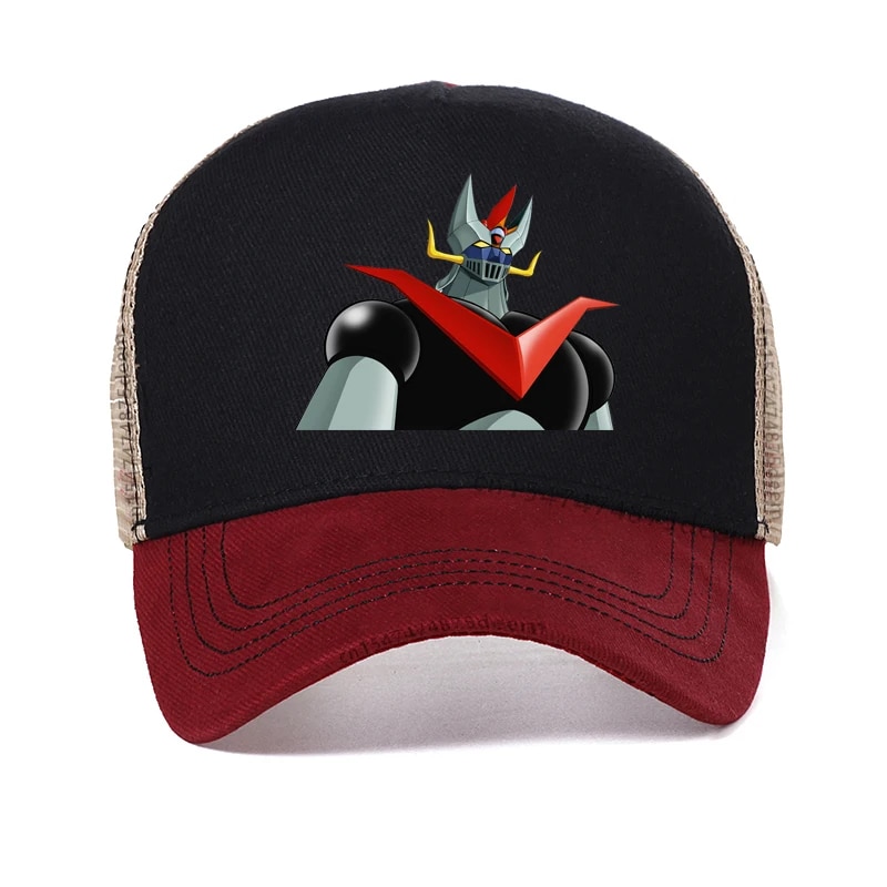 mazinger z anime movie robot hat men's Goldorak baseball cap Japanese Cartoon Summer Mesh breathable Snapback hats. 