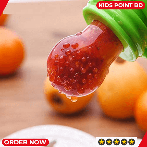 Baby Fruit Juicer Pacifier Fresh Food Feeder Teething Toy with Mesh Teether - 1 Pcs Multicolor. 