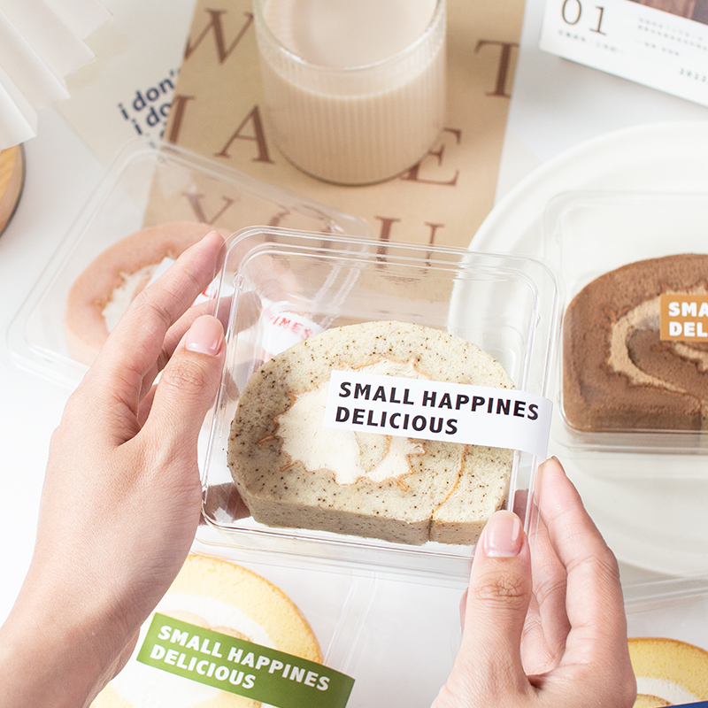 Cake Roll Packaging Box Single Baking Pastry Dessert Cutting Pieces Mousse Multi-Layer Swiss Roll Transparent Packaging Box. 