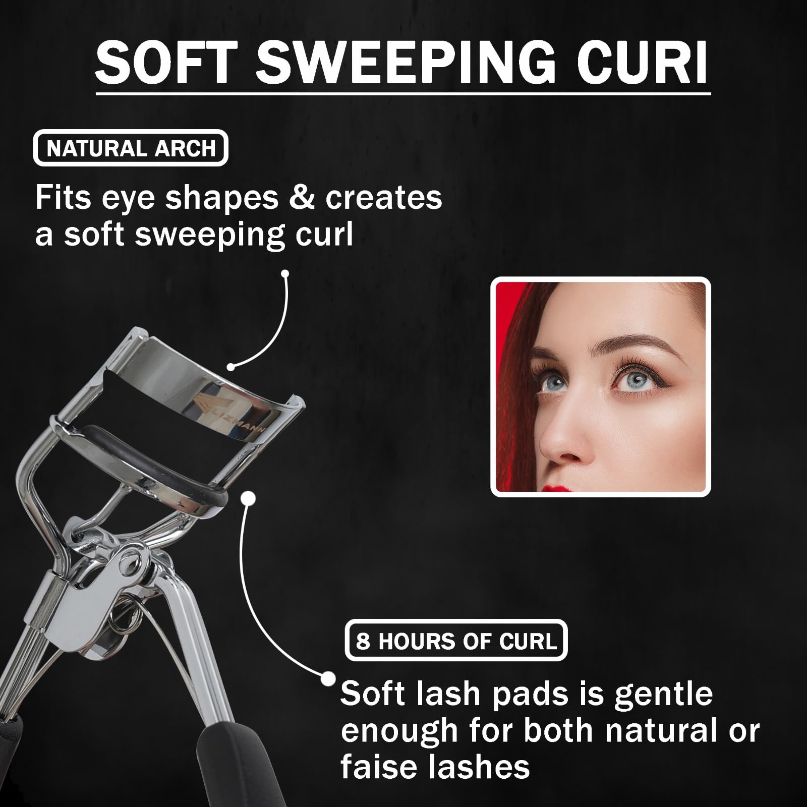 Eyelash Curler Rapid Shaping Eyelash Curler Silicone Eyelash Curler with Comb Self-curling Assistant. 