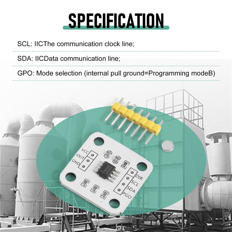 4Pcs AS5600 Magnetic Encoder Magnetic Induction Angle Measurement Sensor 12Bit High Precision. 