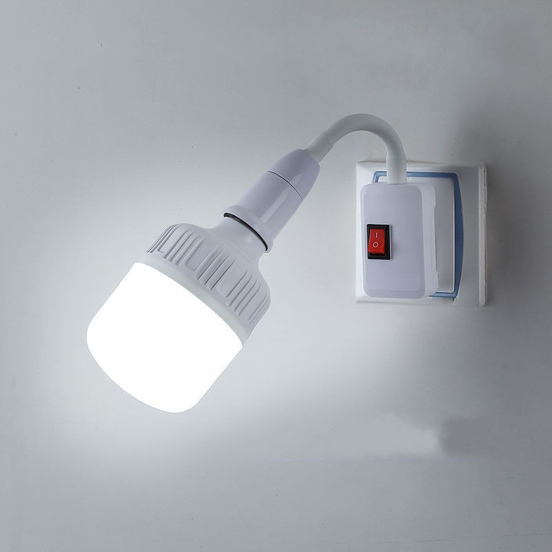 E27 Bulb Socket Lamp Base Holder Led Light Flexible Bend Adjustable Rotating Lamp Holder Light Bulb Adapter Plug Switch 1Pcs. 
