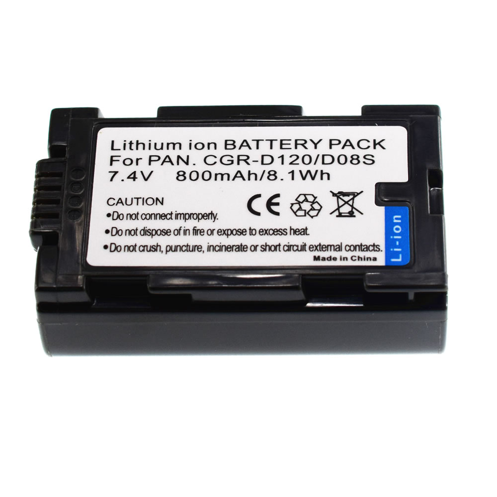 2pcs CGR-D120 D20 D08 Li-Ion Battery Pack for Panasonic D08R D08S NEW Camcorder. 