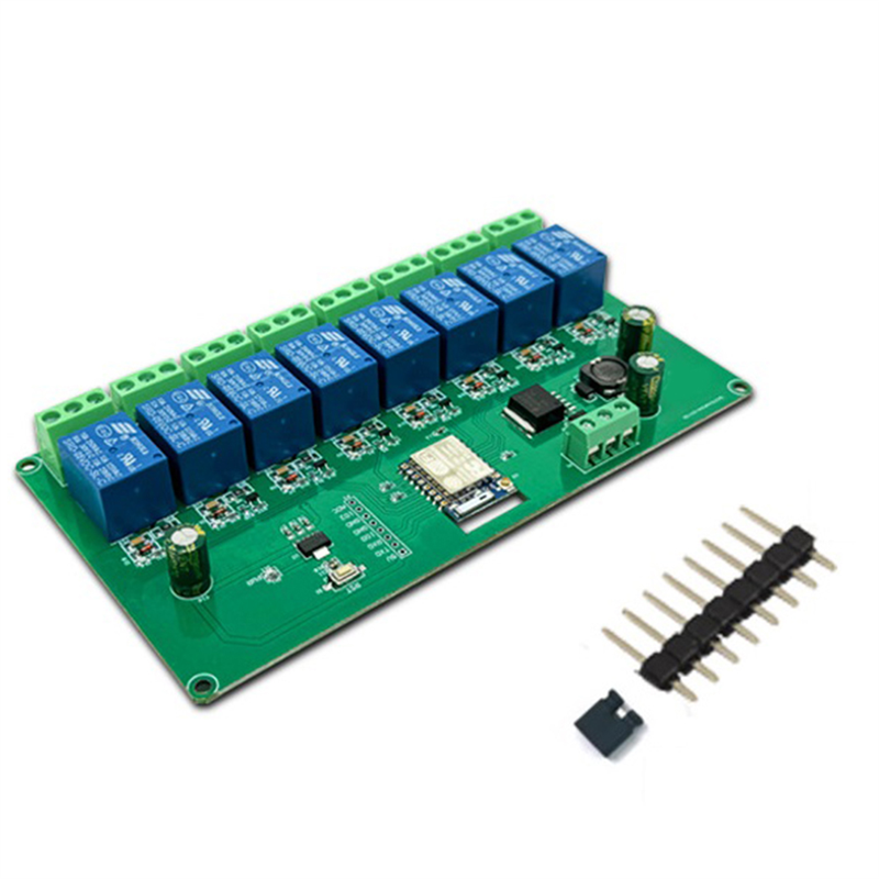 Relay Module ESP-07 8 Way 5V/7-28V Power Supply Development Board