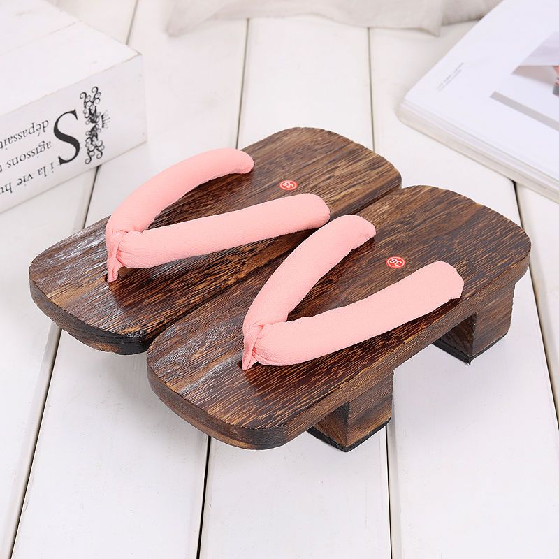 New High-Heeled Wooden Sandals Authentic Japanese-Style ToastingcosMen's and Women's Two-Tooth Clogs Clog. 